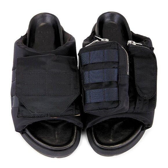 SACAI Pockets Slides in Black 43 10 New With Box Mens Sandals - Picture 3 of 16